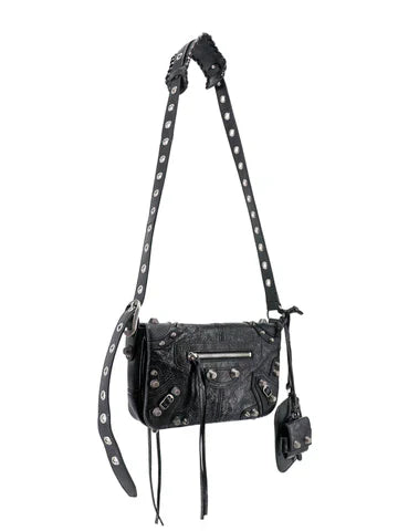 BALENCIAGA Borsa a tracolla in pelle con dettagli in metallo