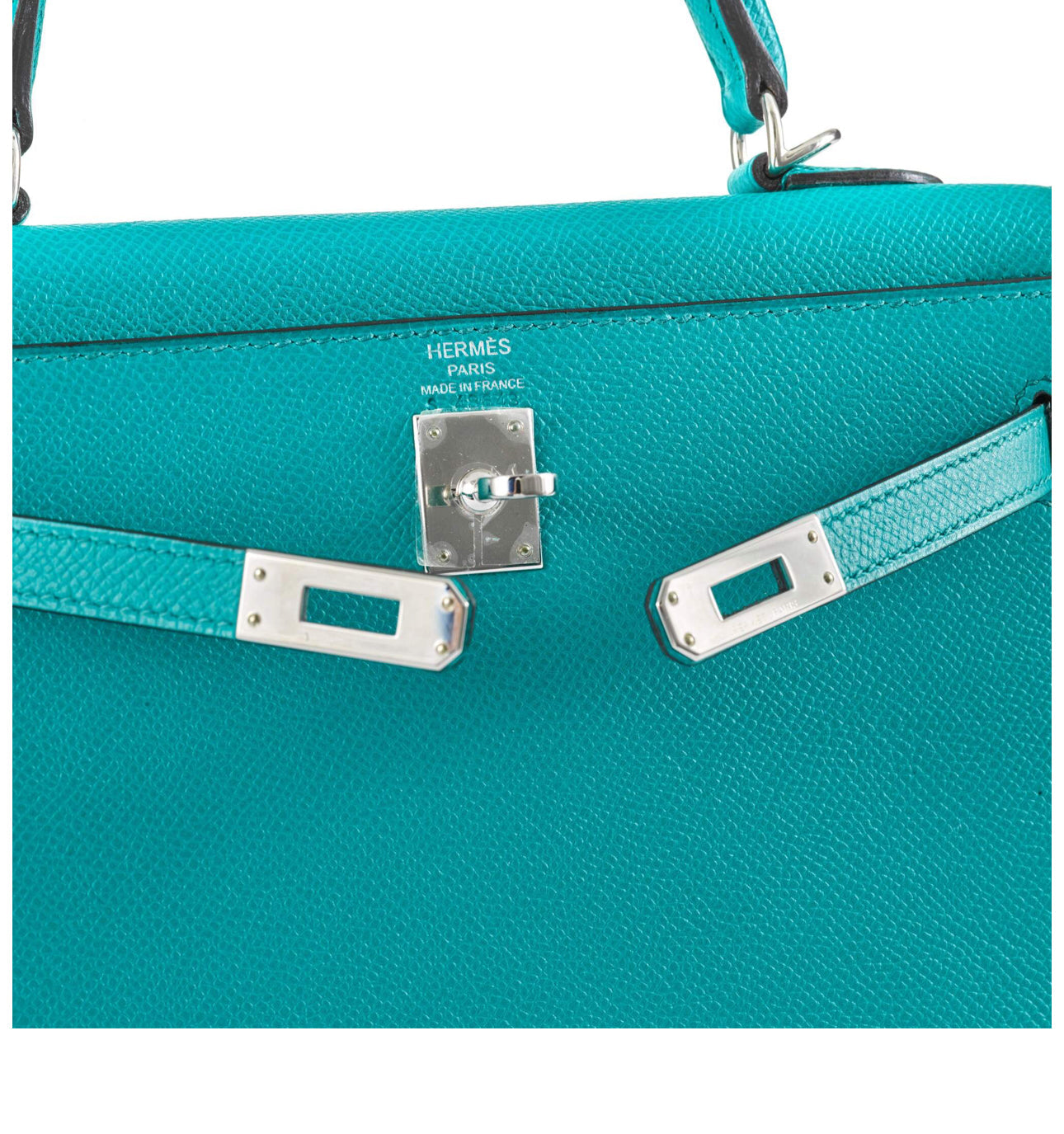 Bleu Paon Sellier Kelly 25 cm