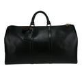 Borsa da viaggio Louis Vuitton Keepall 50 in pelle Epi nera