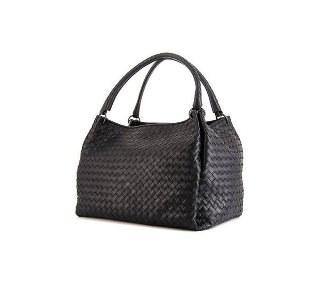 Borsa Bottega Veneta Parachute in pelle intrecciata blu