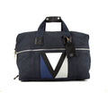 Borsa da viaggio Louis Vuitton America's Cup in tela blu e pelle nera