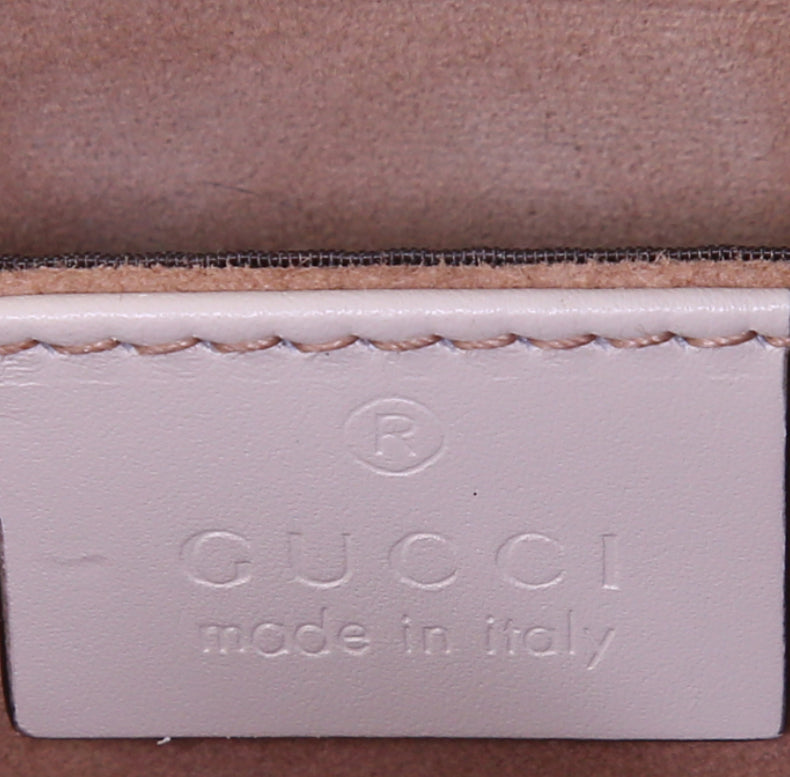 Borsa a tracolla Gucci Sylvie in pelle bianca