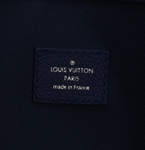 Borsa da viaggio Louis Vuitton Keepall Editions Limitées in tela monogram blu e bianca