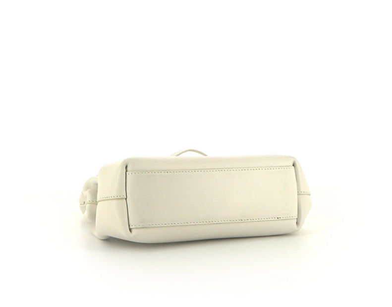 Borsa a tracolla Bottega Veneta Point in pelle bianca