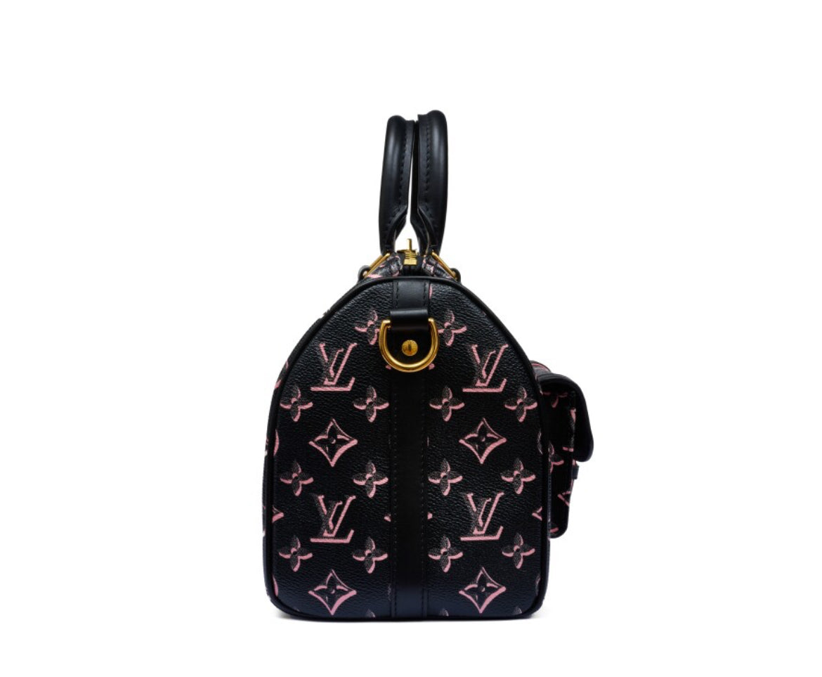 Louis Vuitton
Black and Pink Coated Canvas Fall For You Speedy Bandoulière 25 Gold Hardware, 2022
