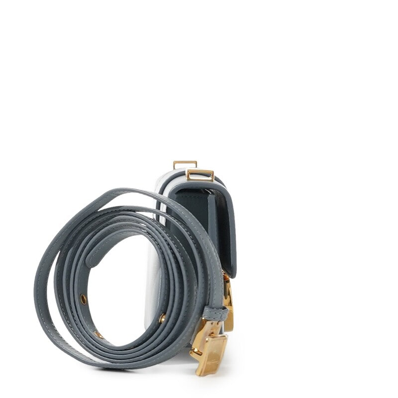 Christian Dior
Grey Blue Calfskin 30 Montaigne Bag Gold Hardware