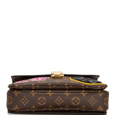Louis Vuitton Metis Monogram Patches Pochette Metis of Coated Canvas with Golden Brass Hardware