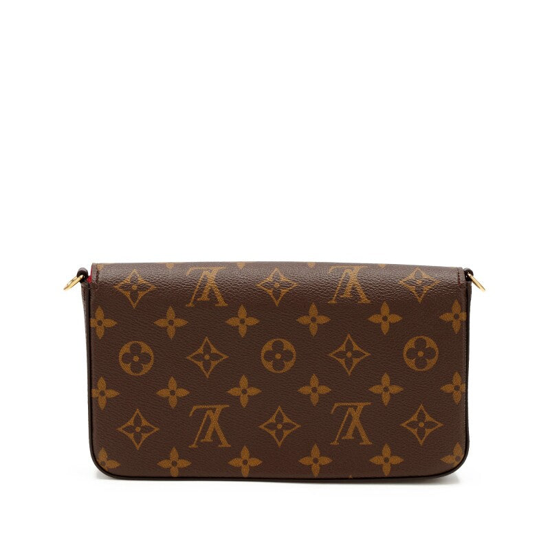 Louis Vuitton
Ebene Monogram Coated Canvas Félicie Pochette Gold Hardware, 2021-2022