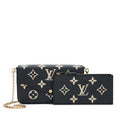 Louis Vuitton
Black and Beige Giant Monogram Empreinte Félicie Pochette Gold Hardware, 2021