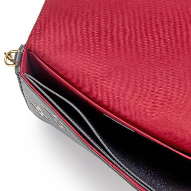 Louis Vuitton
Black and Beige Giant Monogram Empreinte Félicie Pochette Gold Hardware, 2021