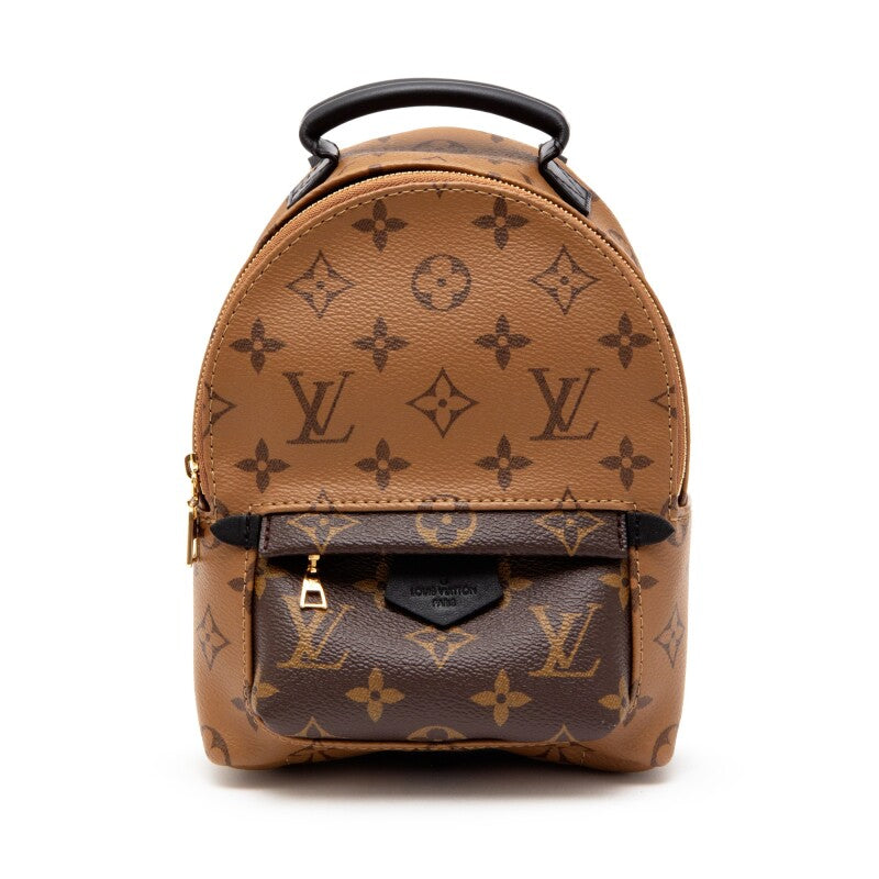 Louis Vuitton
Zaino Ebene Reverse Monogram Coated Canvas Mini Palm Springs Backpack Gold Hardware, 2021