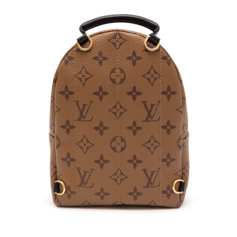 Louis Vuitton
Zaino Ebene Reverse Monogram Coated Canvas Mini Palm Springs Backpack Gold Hardware, 2021