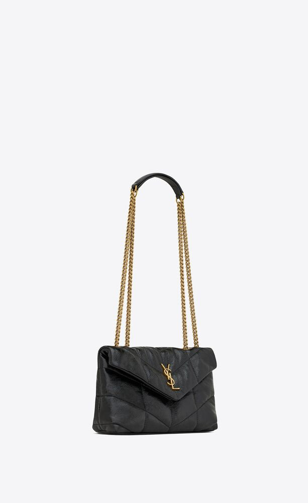 BORSA PUFFER TOY IN PELLE MARTELLATA LUCIDA TRAPUNTATA