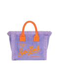 Borsa Colette in spugna viola con logo Saint Barth