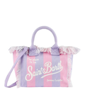 Borsa Colette in tela di cotone rigata