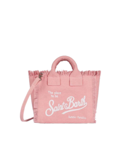 Borsa Mini Vanity in tela di cotone rosa