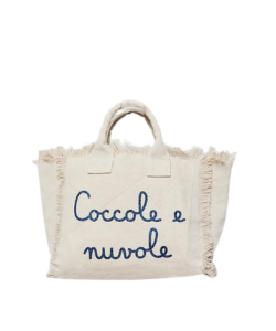 Borsa Colette in tela con ricamo Coccole e nuvole | EDIZIONE SPECIALE COCCOLEBIMBI