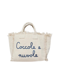 Borsa Colette in tela con ricamo Coccole e nuvole | EDIZIONE SPECIALE COCCOLEBIMBI