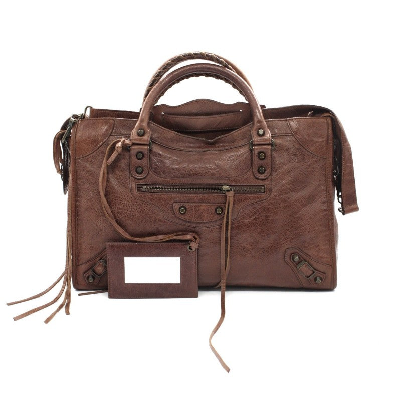 Borsa Balenciaga City Marrone
