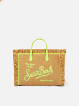 Borsa Colette in paglia con ricamo