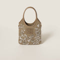 Borsa IVY in gabardine con ricami