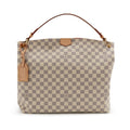 Louis Vuitton White and Blue Damier Azur Coated Canvas Gracefull MM Gold Hardware, 2021