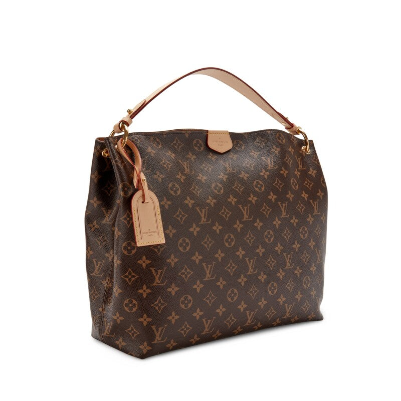 Louis Vuitton Ebene Monogram Coated Canvas Graceful MM Gold Hardware, 2021