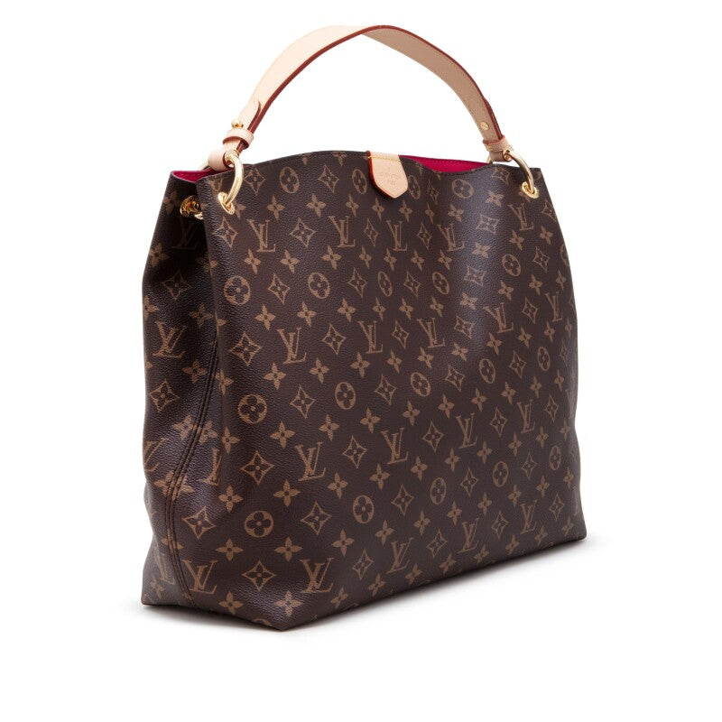 Louis Vuitton Ebene Monogram Coated Canvas Graceful MM Gold Hardware, 2021