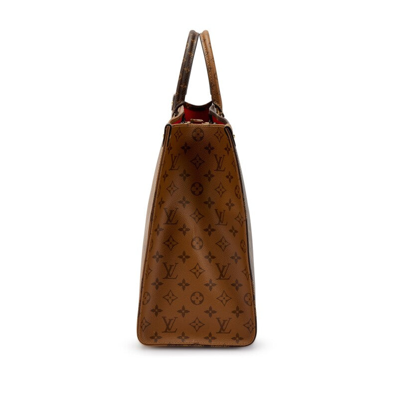 Louis Vuitton Brown Giant Reverse Monogram Coated Canvas OnTheGo GM Gold Hardware, 2020
