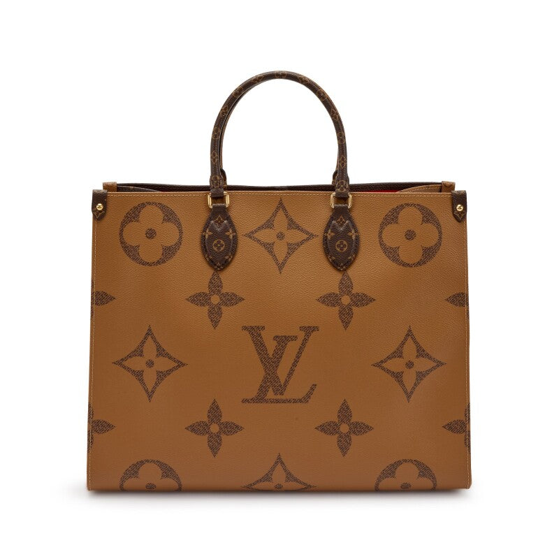 Louis Vuitton Brown Giant Reverse Monogram Coated Canvas OnTheGo GM Gold Hardware, 2020