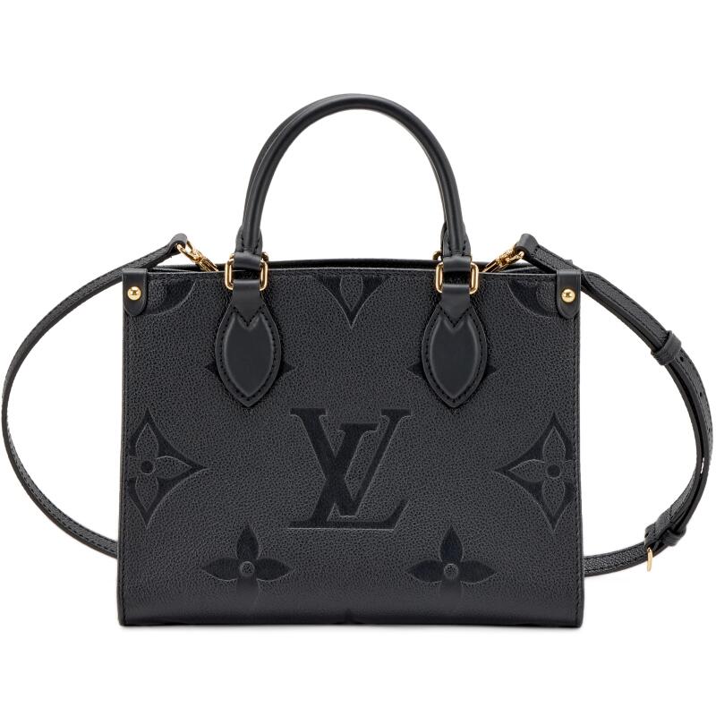 Louis Vuitton Black Giant Monogram Empreinte OnTheGo PM Gold Hardware, 2022