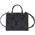 Louis Vuitton Black Giant Monogram Empreinte OnTheGo PM Gold Hardware, 2022