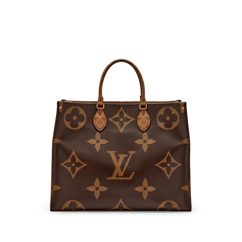 Louis Vuitton Brown Giant Reverse Monogram Coated Canvas OnTheGo GM Gold Hardware, 2020