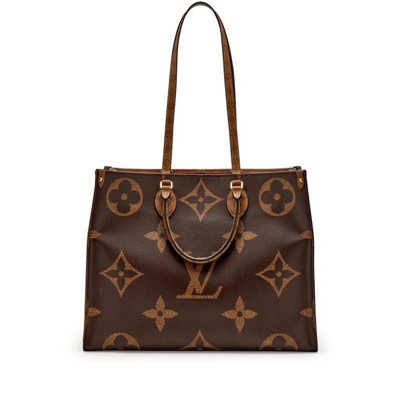 Louis Vuitton Brown Giant Reverse Monogram Coated Canvas OnTheGo GM Gold Hardware, 2020