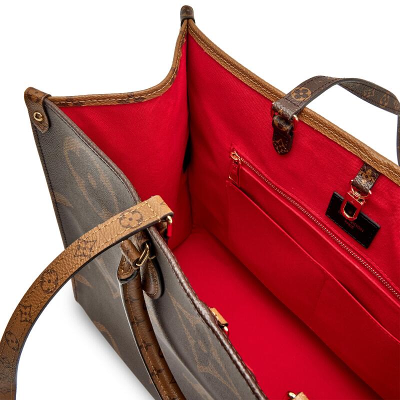 Louis Vuitton Brown Giant Reverse Monogram Coated Canvas OnTheGo GM Gold Hardware, 2020