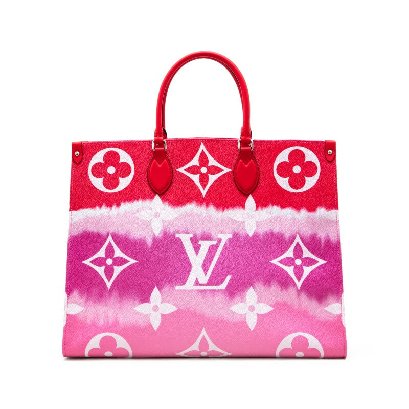 Louis Vuitton Red Tie-Dye Giant Monogram Escale Coated Canvas OnTheGo GM Silver Hardware, 2020