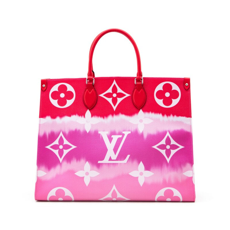 Louis Vuitton Red Tie-Dye Giant Monogram Escale Coated Canvas OnTheGo GM Silver Hardware, 2020