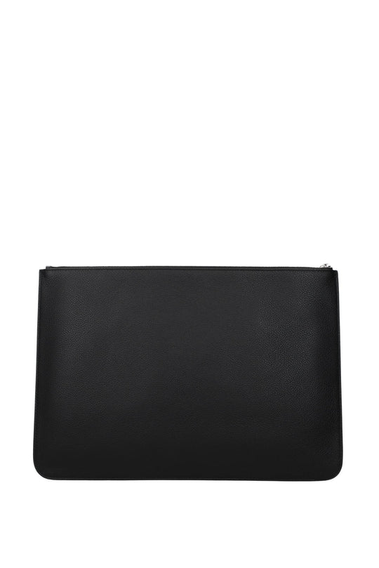 BALENCIAGA Pochette Pelle Nero Verde Fluo