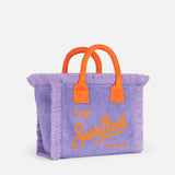 Borsa Colette in spugna viola con logo Saint Barth