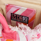 Borsa a mano Colette in tela di cotone multicolore con stampa onde